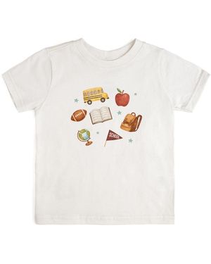 Sweet Wink Big Boys School Dude Short Sleeve T-shirt - White