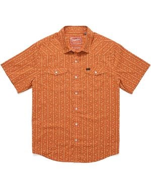 Howler Brothers Texas Orange Texas Longhorns X Texas Print Full-snap Shirt