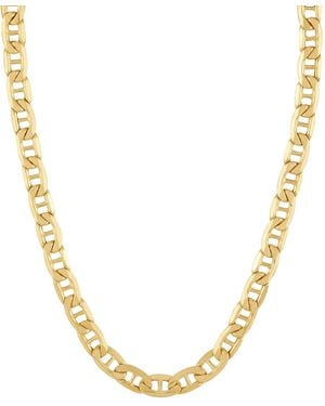 Italian Gold Polished Mariner Link 22" Chain Necklace (5.5mm - Metallic