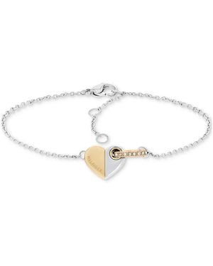Tommy Hilfiger Pave Ring & Heart Link Bracelet - White