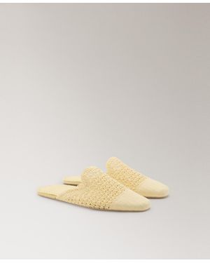Mango Crochet Mule Slippers - Natural