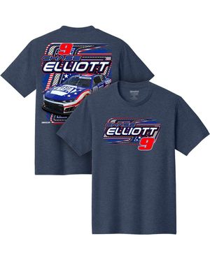 Classic Ink Chase Elliott Napa Patriotic Car T-shirt - Blue