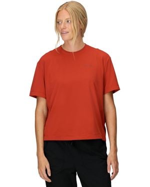 Marmot Air Exchange Upf 50 Crew Short Sleeve Ribbed Collar T-shirts - Red