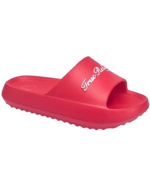TRUE RELIGION Foxy Logo Slide - Red
