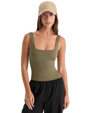 GOOD AMERICAN Scuba Modern Tank Bodysuit - Green