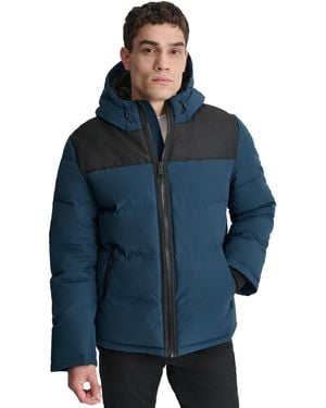 Dkny Black Hooded Puffer Jacket DKNY Men's Welded Quilted Bomber