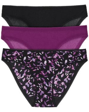 On Gossamer Mesh Hip Bikini Underwear 3 Pack 3202p3 - Purple