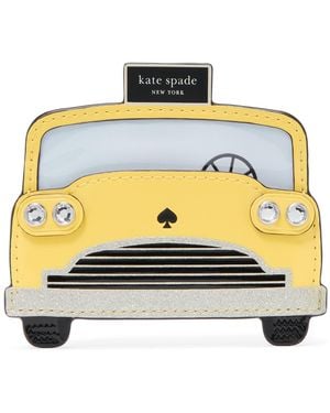 Kate Spade Hey Taxi Embellished Card Case - Metallic