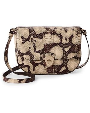 Brahmin Portia Mythos Feline Small Leather Crossbody Bag - Brown