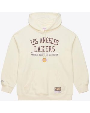 Mitchell & Ness Los Angeles Lakers Walk-off Fleece Pullover Graphic Hoodie - White