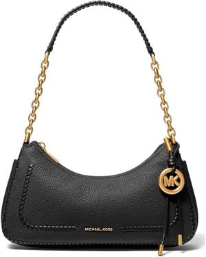 Michael Kors Michael Small Chain Handle Pouchette Handbag - Black