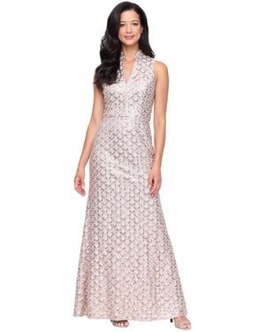 Alex Evenings Petite Sleeveless Ball Gown - Purple