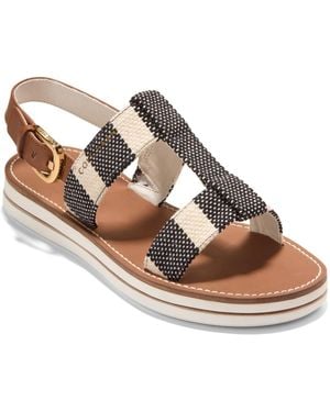 Cole Haan Pich Long Weekender Canvas Sandal - Brown