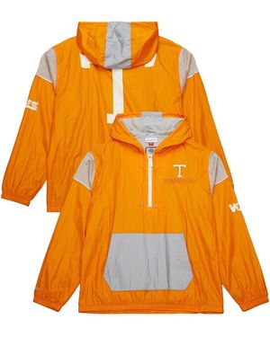 Mitchell & Ness Tennessee Volunteers Anorak Vintage Logo Half-zip Hoodie Jacket - Orange