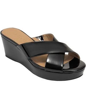 Aerosoles Cruis Slip-on Wedge Sandals - Black