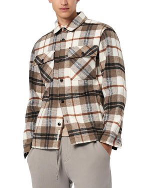 Buffalo David Bitton Jace Plaid Button Front Shacket - Gray