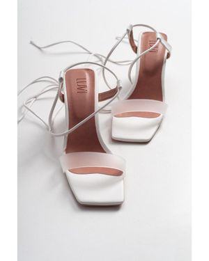 Prologue Shoes Rhea Block Heel Sandal () - White