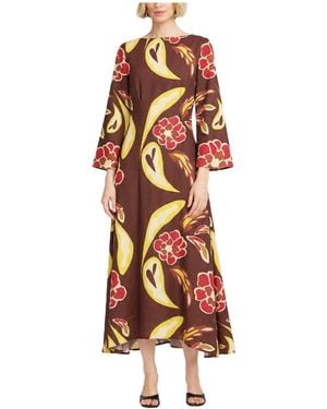 Elle Collection Printed Dress - Red