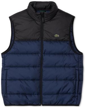 Lacoste Hooded Puffer Vest - Blue