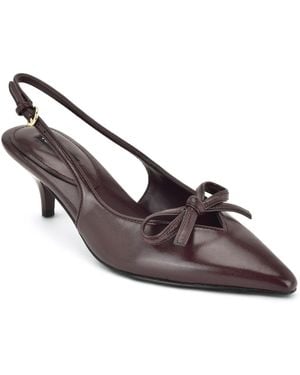 Nine West Lyrical Bow Kitten Heel Pumps - Brown