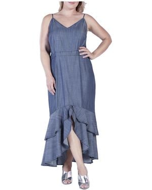 Standards & Practices High-low Ruffle Hem Maxi Dress - Blue