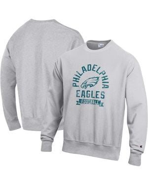 Champion Philadelphia Eagles Reverse Weave Fleece Pullover Sweatshirt - Gray