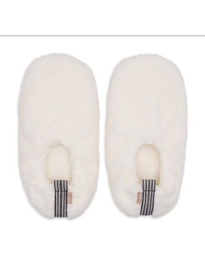 feel good Slipper Socks | Indoor Faux Sherpa Socks | Cozy Sherpa Socks - White