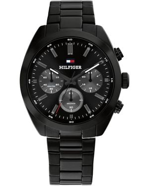 Tommy Hilfiger Chronograph Ip Stainless Steel Bracelet Watch - Black
