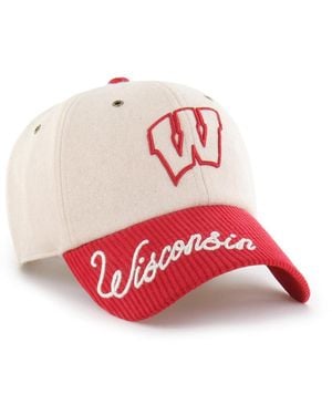 '47 Wisconsin Badgers Rope Script Clean Up Adjustable Hat - Red