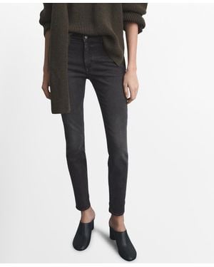 Mango Mid-rise Skinny Jeans - Black