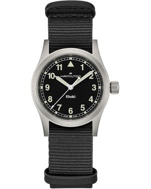 Hamilton Swiss Khaki Field Textile Strap Watch 33mm - Black