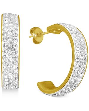 Essentials And Now This Crystal C-hoop Earrings - Metallic