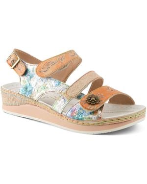 L'ARTISTE Wedge Sandal - Brown
