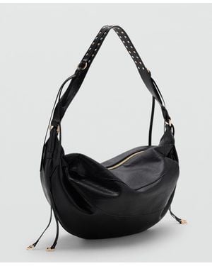 Mango Oval Shoulder Bag - Black