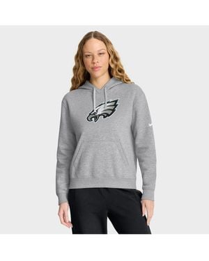 Nike Philadelphia Eagles Club Fleece Pullover Hoodie - Gray