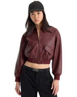 GOOD AMERICAN Better Than Leather Collared Jacket