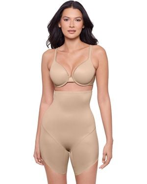 Miraclesuit Showstopper Slanted Hem Shaping High Waisted Short 2448 - Natural