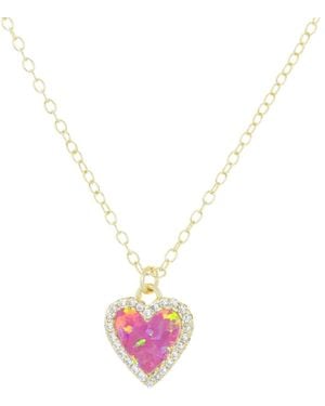 KAMARIA Mini Heart Necklace - Pink
