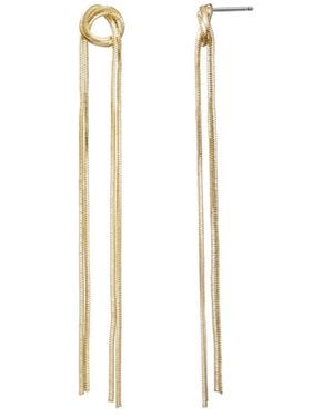 Adornia Plated Slinky Rope Chain Sweeper Earrings - White