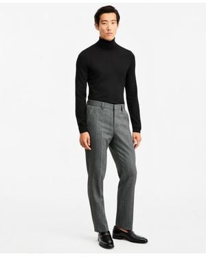 BOSS Hugo By Modern-fit Herringbone Suit Pants - Black