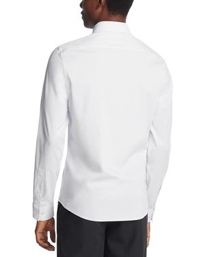 michael kors airsoft stretch dress shirt Michael Kors Men's Regular Fit Airsoft Non-iron Performance Dress Shirt In Wine