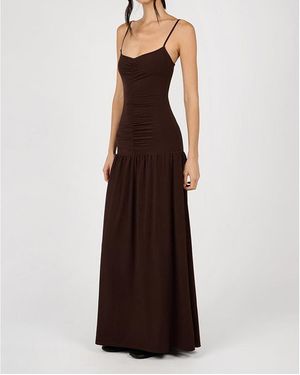 WeWoreWhat Ruched Front Scoop Maxi Dress - Blue