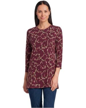 Lands' End Tall 3/4 Sleeve Cotton Supima Tunic - Red