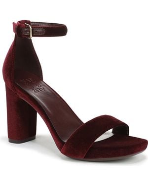 Naturalizer Joy Square Toe Ankle Strap Dress Sandals - Brown