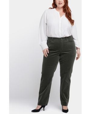 NYDJ Plus Size Marilyn Straight Corduroy Pants - White