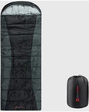 Alpine Swiss Sleeping Bag Waterproof All Season Camping Backpacking Hiking - Black