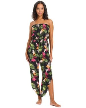 BarIII Havana Heat Tube Swim Cover-up Jumpsuit - Black