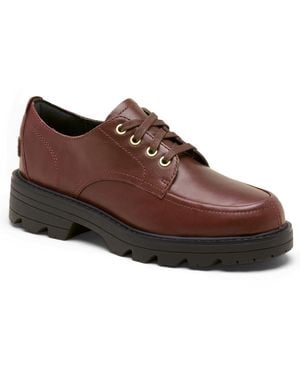 Sorel Revel Ave Derby Round Toe Shoes - Brown
