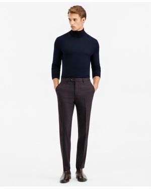Ted Baker Modern-fit Burgundy Plaid Suit Separate Pants - Blue