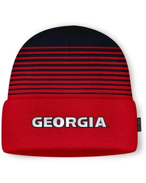 Nike And Red/black Georgia Bulldogs On-field Utility Knit Hat